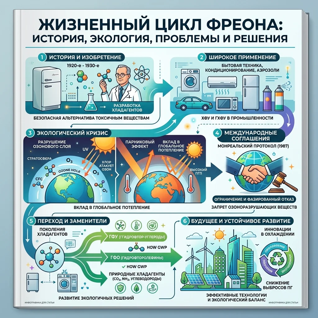 Жизненный цикл фреонов: история, экология и правовое регулирование в РФ