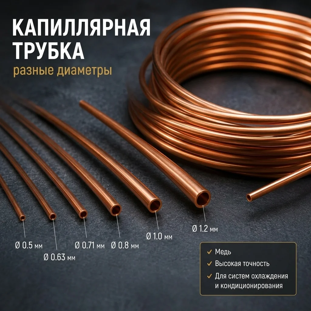 Капиллярная трубка в холодильных системах: теория, расчёт, подбор