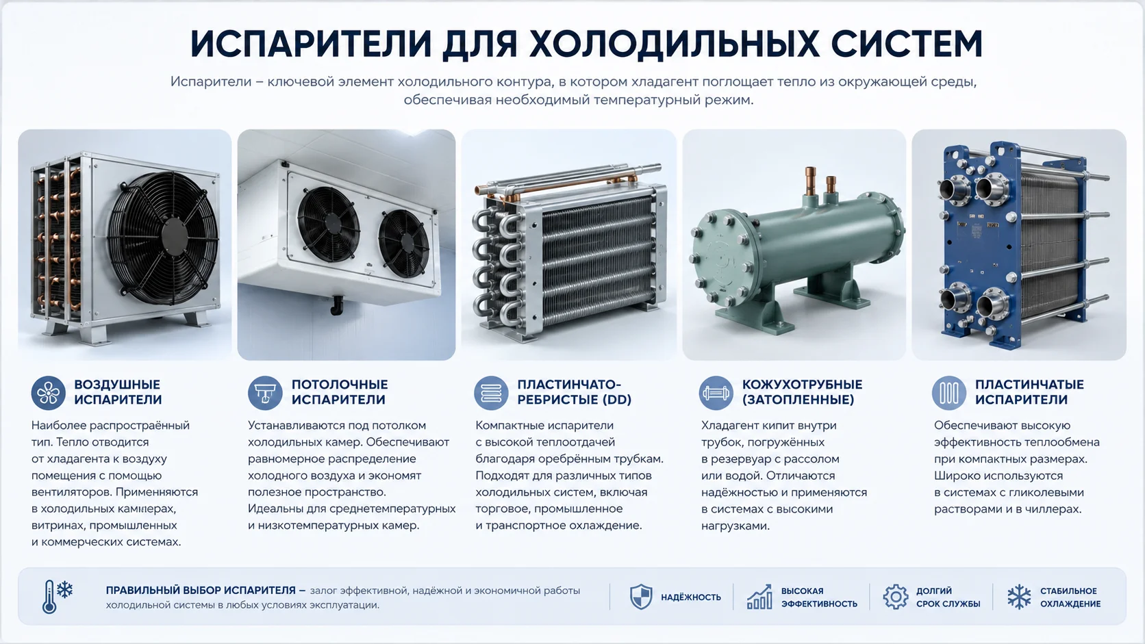 Испарители в холодильных системах: полное техническое руководство